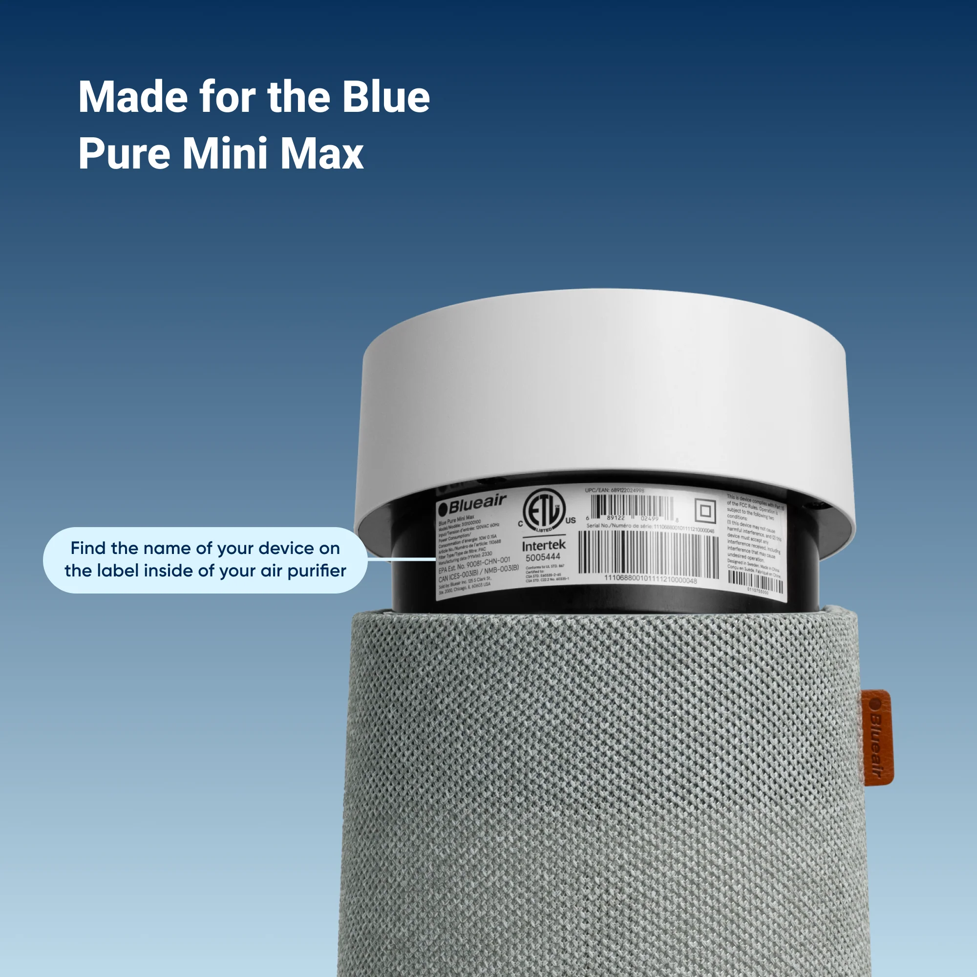 Blue Pure Mini Max Allergenblock Filter - Image 2