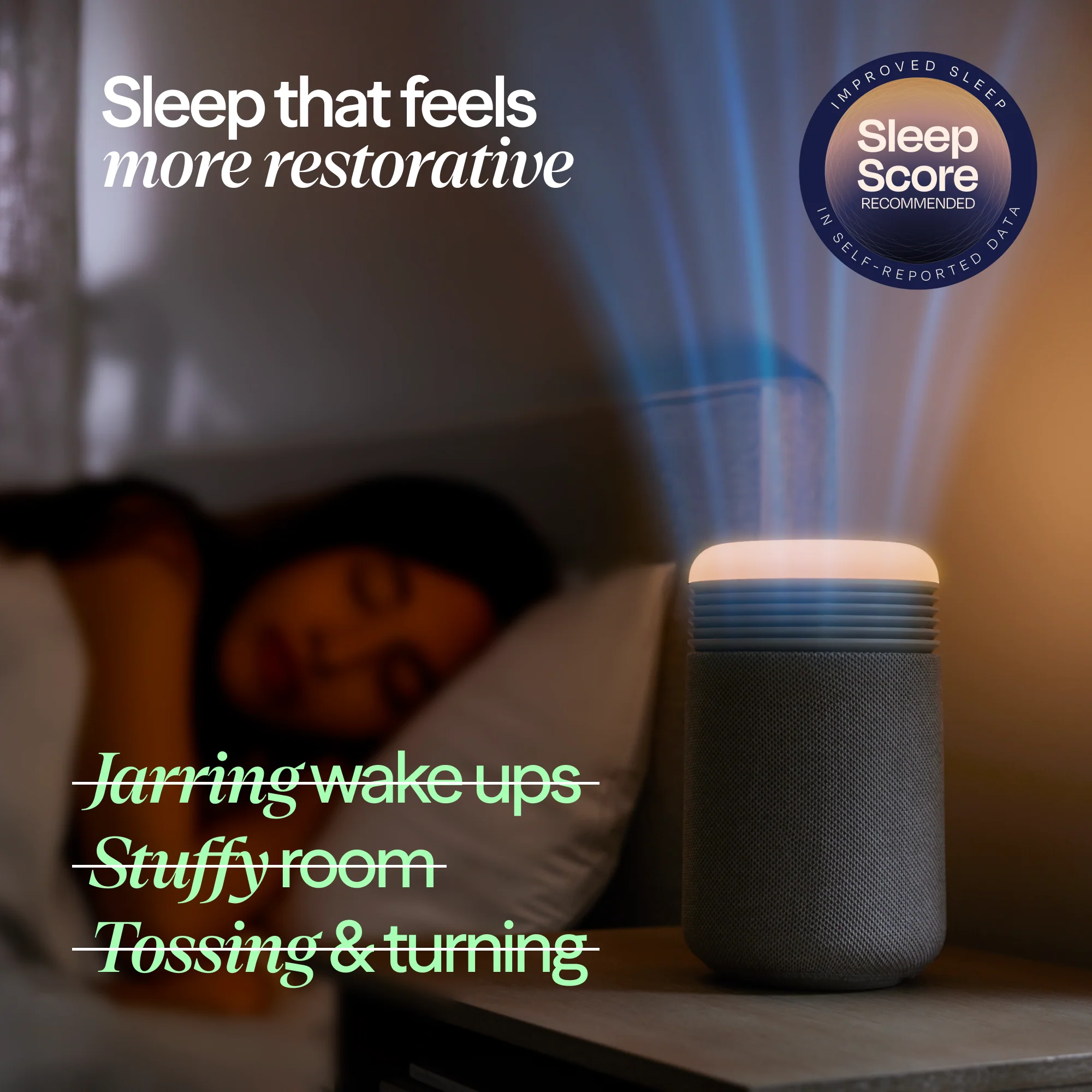 Mini Restful™ Sunrise Clock Air Purifier in Coastal Beige - Image 6