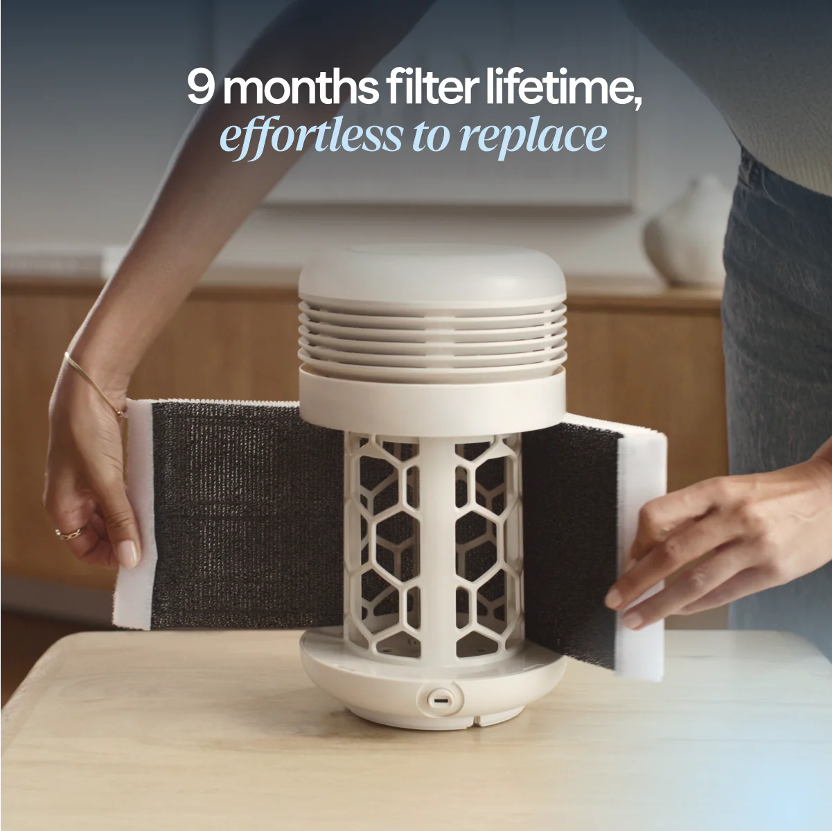 Mini Restful™ Sunrise Clock Air Purifier in Midnight - Image 7