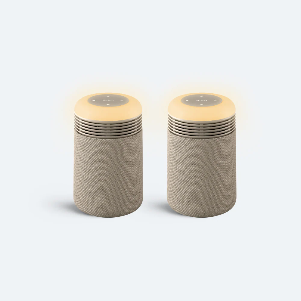 Mini Restful™ Sunrise Clock Air Purifier Bundle Coastal Beige