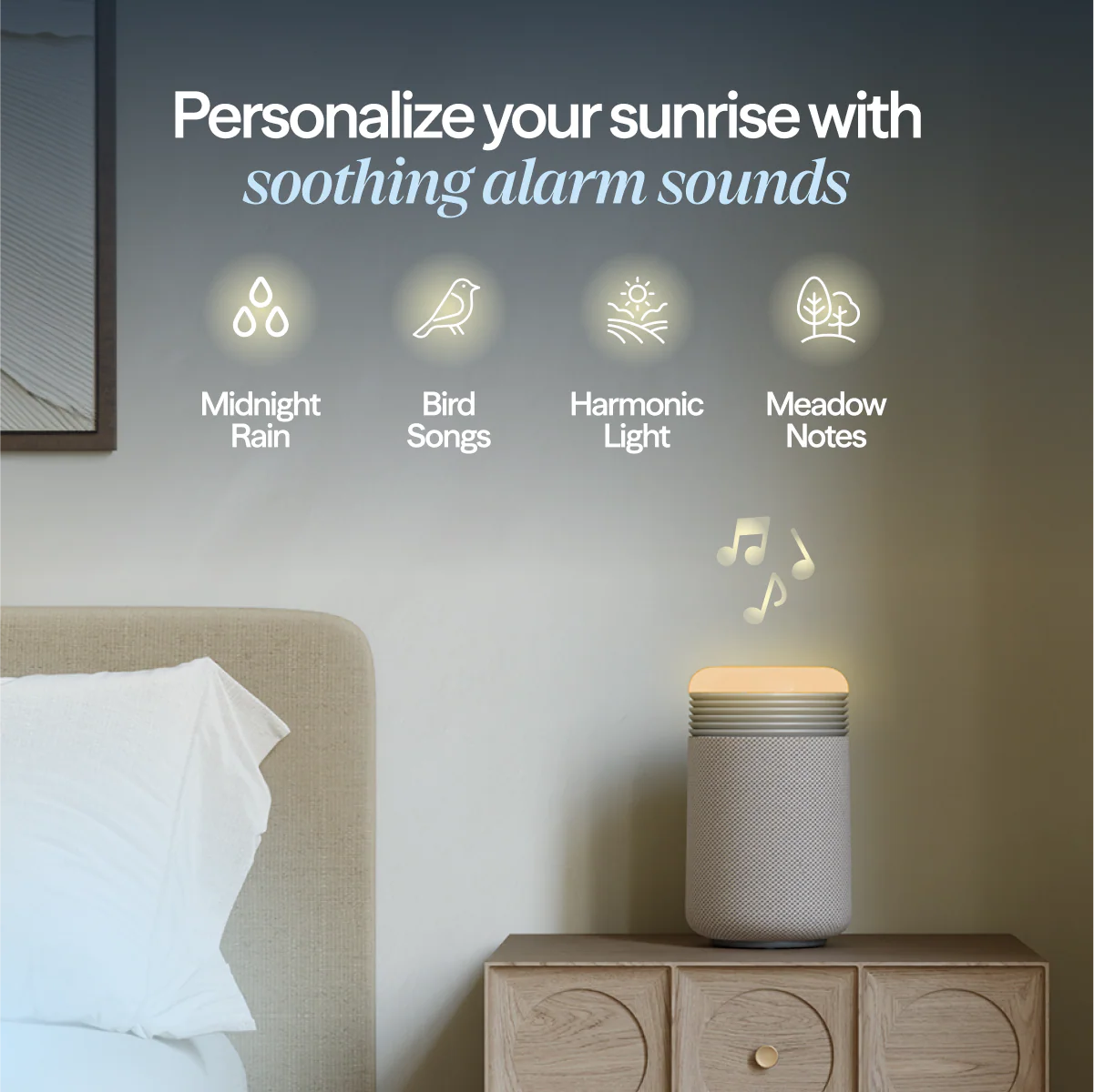 Mini Restful™ Sunrise Clock Air Purifier Bundle Coastal Beige - Image 6